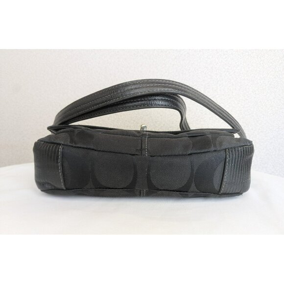 Coach Chelsea Signature Flap Convertible Shoulder/Crossbody Bag Canvas Black Y2K - Picture 4 of 12